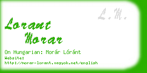 lorant morar business card